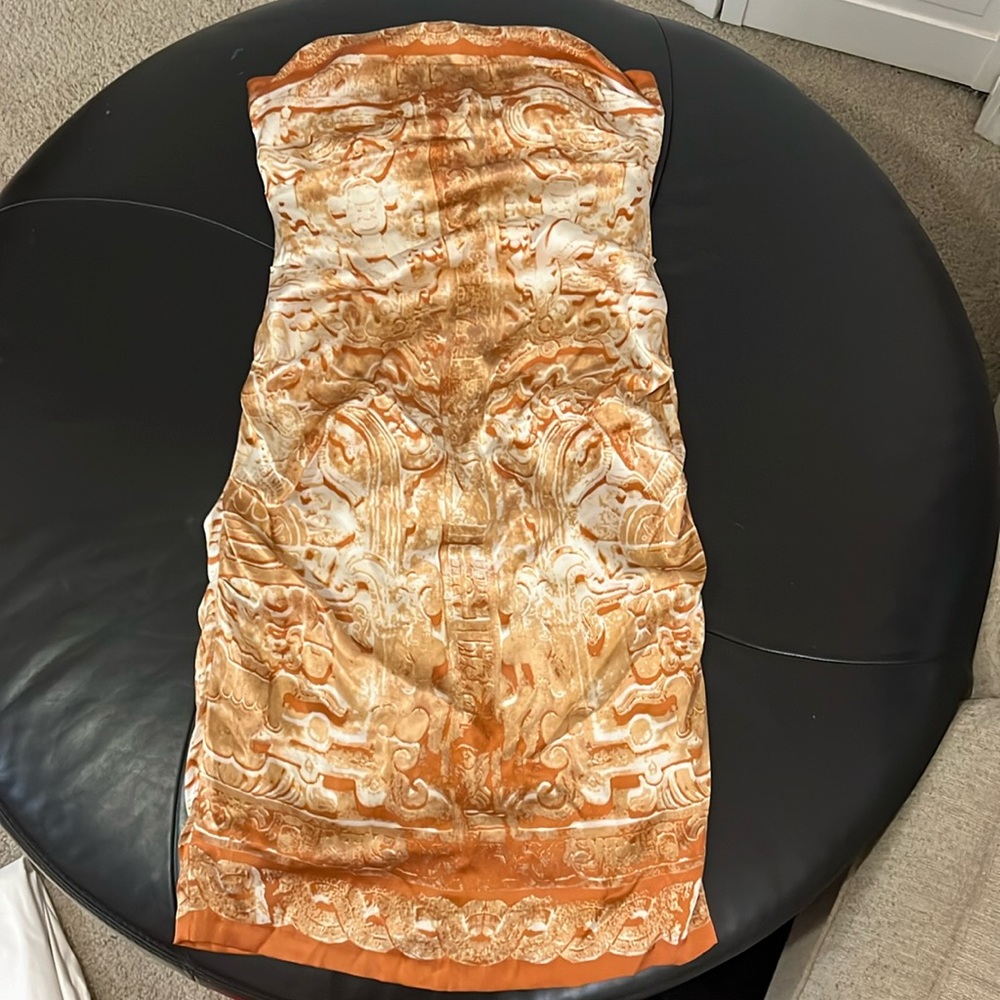 Nicole Miller Collection Strapless Silk Dress